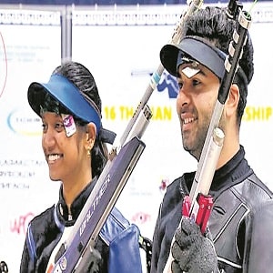 Arjun Babuta and Elavenil Valarivan