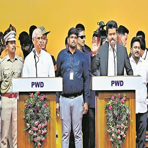 Joseph Vijay took oath as Chief Minister of Tamil Nadu