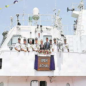 The Indian Coast Guard commissioned ICGS Achal