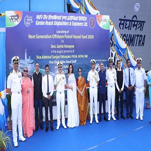 The Indian Navy launched Sanghmitra