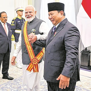Narendra Modi and President Prabowo Subianto